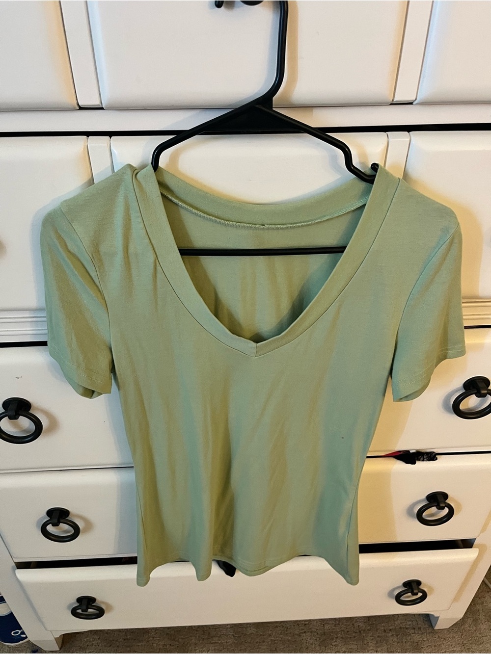 Women's Sage V-Neck Short Sleeve Top